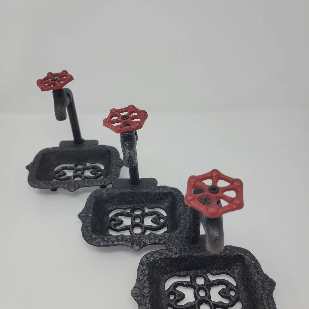 Black Faucet Soap Dish